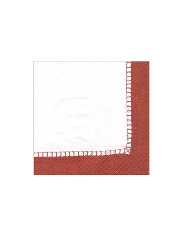 Σετ Χαρτοπετσέτες 20 Τεμαχίων 12.5cm x 12.5cm (Linen Red) Caspari
