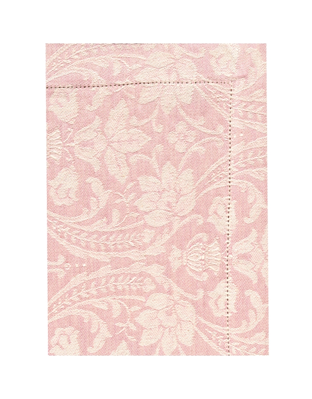 Τραπεζομάντηλο Λινό&Bαμβάκι Pale Pink Donna Di Coppe Hemstitch (175x250 cm)