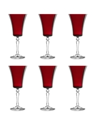 Ποτήρια Γυάλινα Kολωνάτα Kόκκινα Kρασιού "Alex" (310 ml)