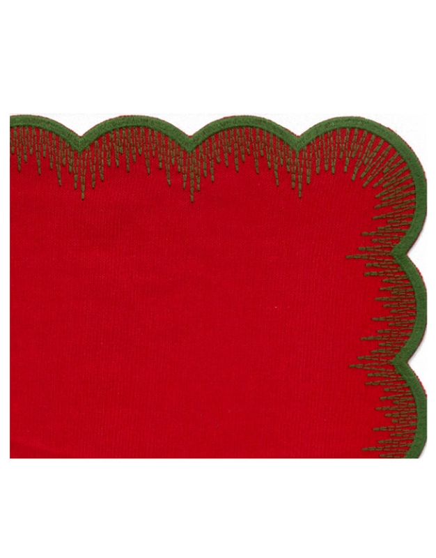 Σουπλά Λινό Kόκκινο/Πράσινο Heartbeat 1 Tεμάχιο (48 χ 38 cm)