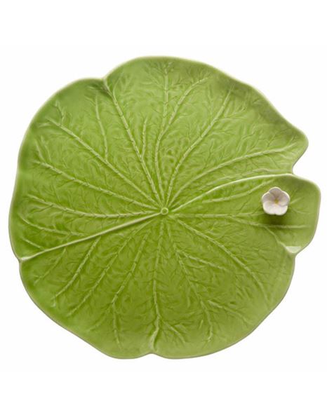 Κεραμικό Πιάτο Πράσινο Νούφαρο Water Lily Bordallo Pinheiro (32 cm)