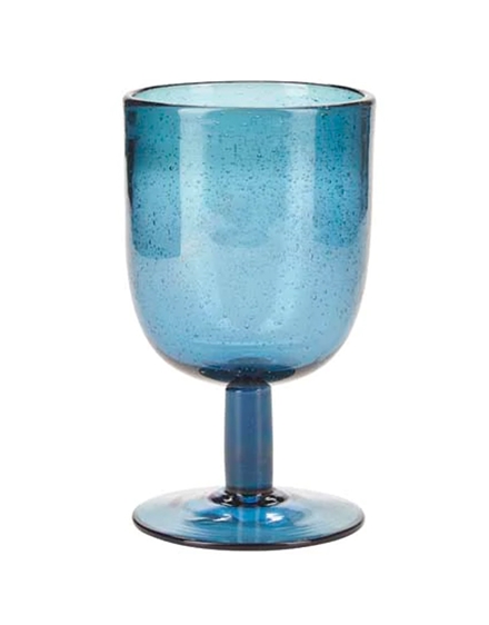 Γυάλινο Ποτήρι Κρασιού Μπλε  