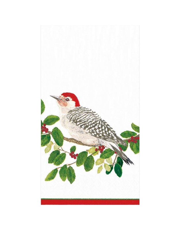 Χαρτοπετσέτες "Winter Songbirds" 10.80cm x 19.80cm Caspari (15 τεμάχια)