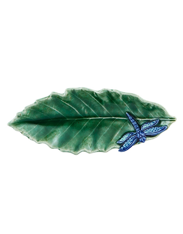 Πιατάκι Λιβελούλα Φύλλο Πράσινο  Countryside Leaves Dragonfly Bordallo Pinheiro (16 cm)