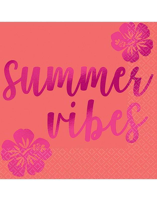 Χαρτοπετσέτες "Αloha Summer Vibes" 12.5cm x 12.5cm (16 τεμάχια)