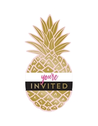 Προσκλήσεις "Pineapple Wedding" Creative Converting (8 τεμάχια)