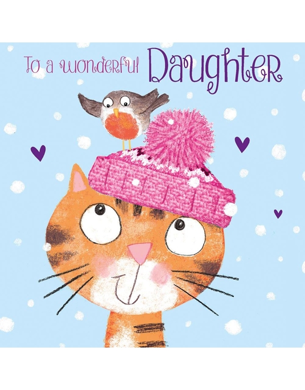 Χριστουγεννιάτικη Ευχετήρια Κάρτα "Daughter Cat" Tracks Publishing Ltd XS411