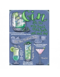 Πινακίδα Μεταλλική Mini Gin Cocktail 
