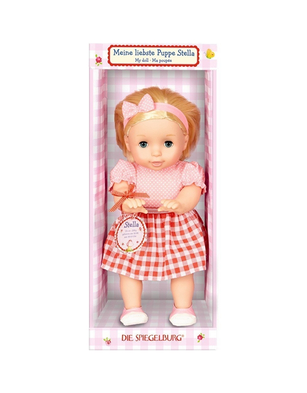 Κούκλα "Στέλλα" Kαρώ Ροζ Πουά Die Spiegelburg (35 cm) COPB-13379