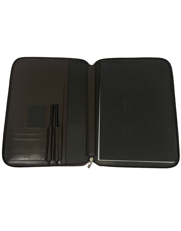 Note Pad Ηolder Zip Smooth Pinetti (Coffee)