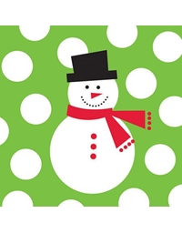 Χριστουγεννιάτικο Σετ Χαρτοπετσέτες ''Snowman Dots'' (100 τμχ.) Creative Converting
