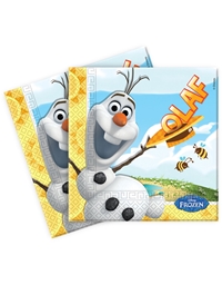Σετ Χαρτοπετσέτες 20 Τεμαχίων "Olaf Summer Disney" 16.5cm x 16.5cm 84624