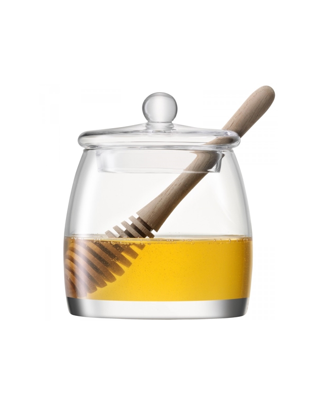 Γυάλινη Μελιέρα Διάφανη Serve Honey Pot & Dipper LSA International