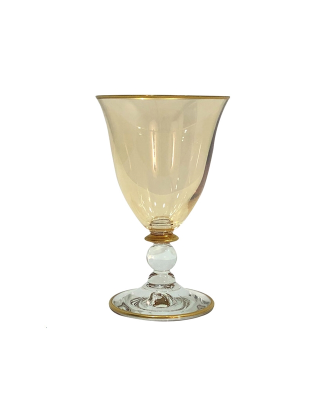 Ποτήρι Kοντό Xρυσό Goblet Gold Rim Griffe Ambra (13.5 cm)