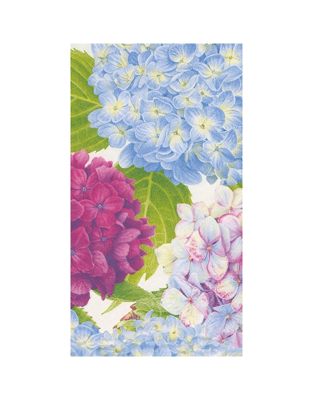 Χαρτοπετσέτες "Blue Hydrangea" 10.80cm x 19.80cm Caspari (15 τεμάχια)