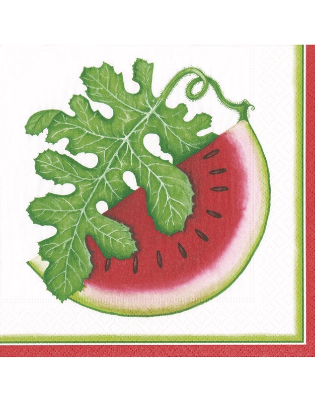 Χαρτοπετσέτες "Watermelon Picnic" 16.5cm x 16.5cm Caspari (20 τεμάχια)