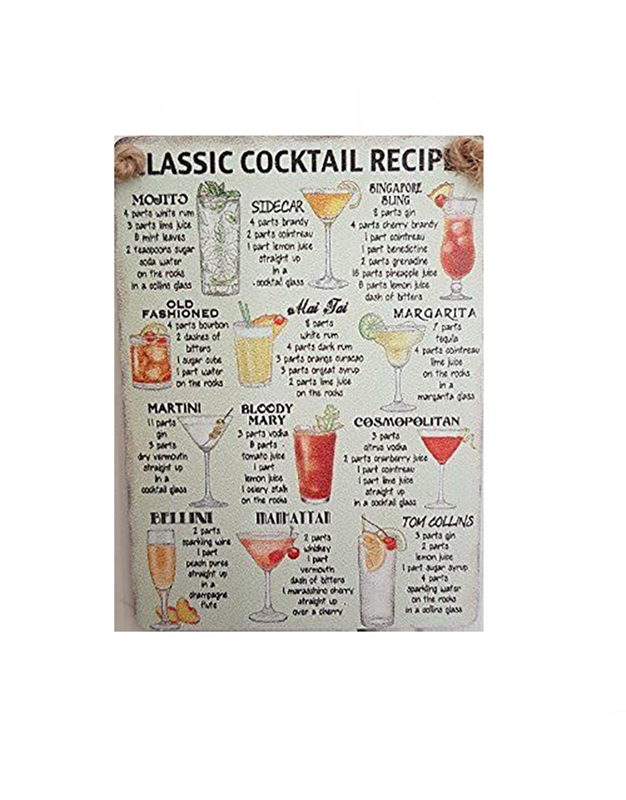 Πινακίδα Μεταλλική Mini Classic Cocktail 
