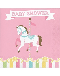 Xαρτοπετσέτες Μεγάλες "Carousel-Baby Shower" Creative Converting (16 τεμάχια)