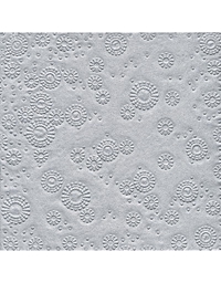 Σετ Χαρτοπετσέτες "Moments Uni Silver" 16.5cm x 16.5cm Paper Design (16 Τεμαχίων)