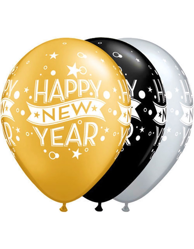 Μπαλόνια Large "New Year" Qualatex (25 τεμάχια)