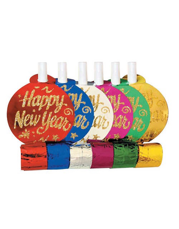 Blowouts "Ηappy New Year" Glitter Creative Converting (6 τεμάχια)
