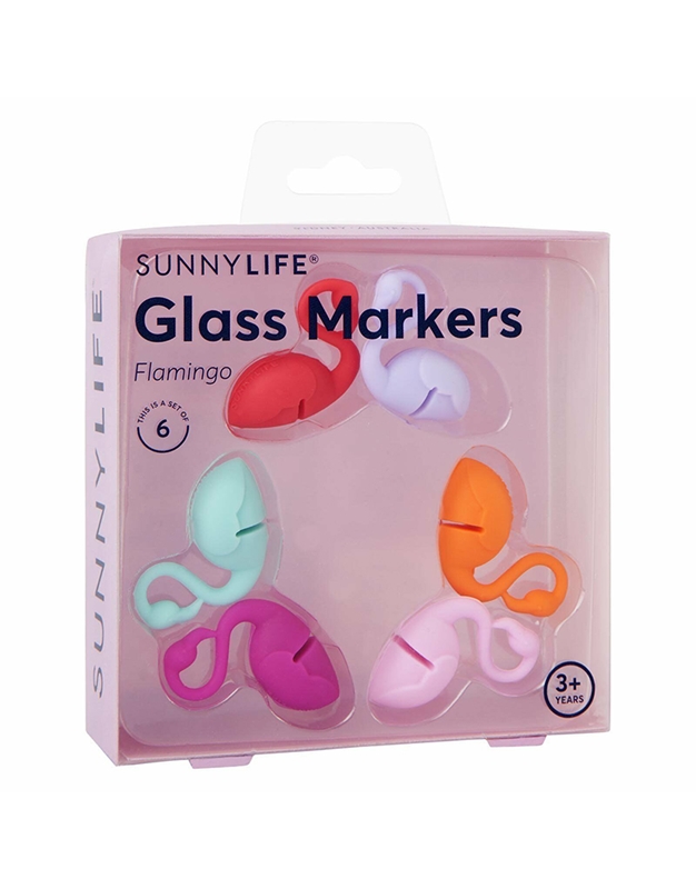 Glass Markers Διακοσμητικά Για Το Ποτό Φλαμίνγκο (6 τεμάχια)