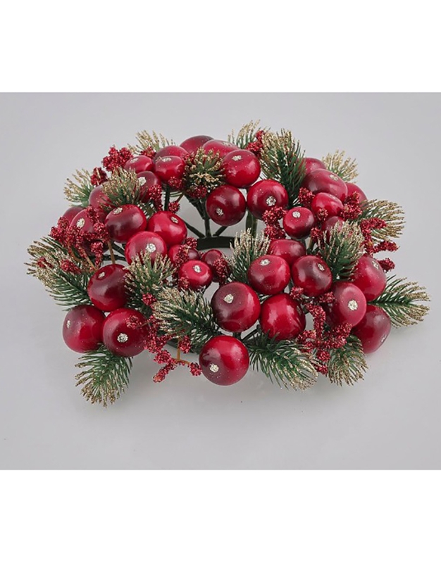 Στεφάνι Κεριού "Red Berries" (22 cm)
