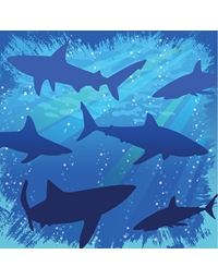 Χαρτοπετσέτες Μικρές "Shark Splash" 12.5cm x 12.5cm Creative Converting (16 τεμάχια)