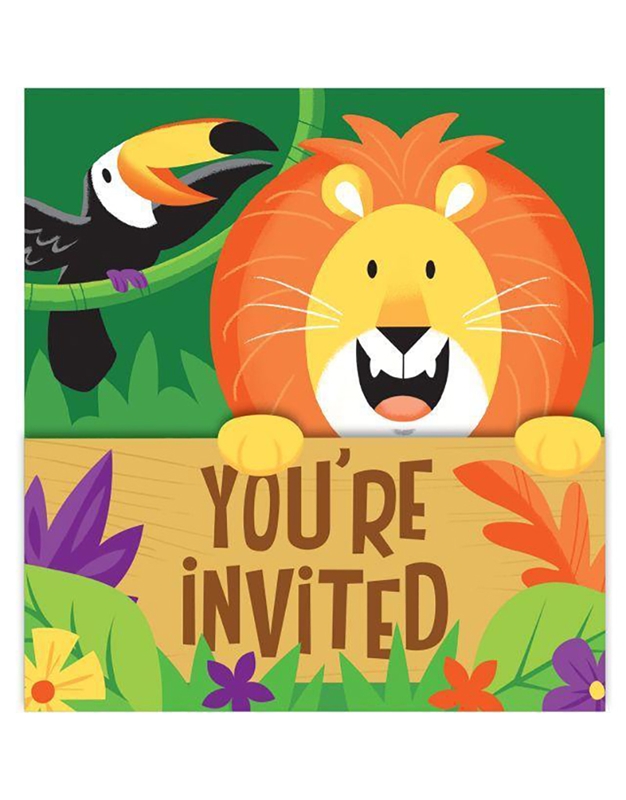 Προσκλήσεις "Jungle Safari" Creative Converting (8 τεμάχια)