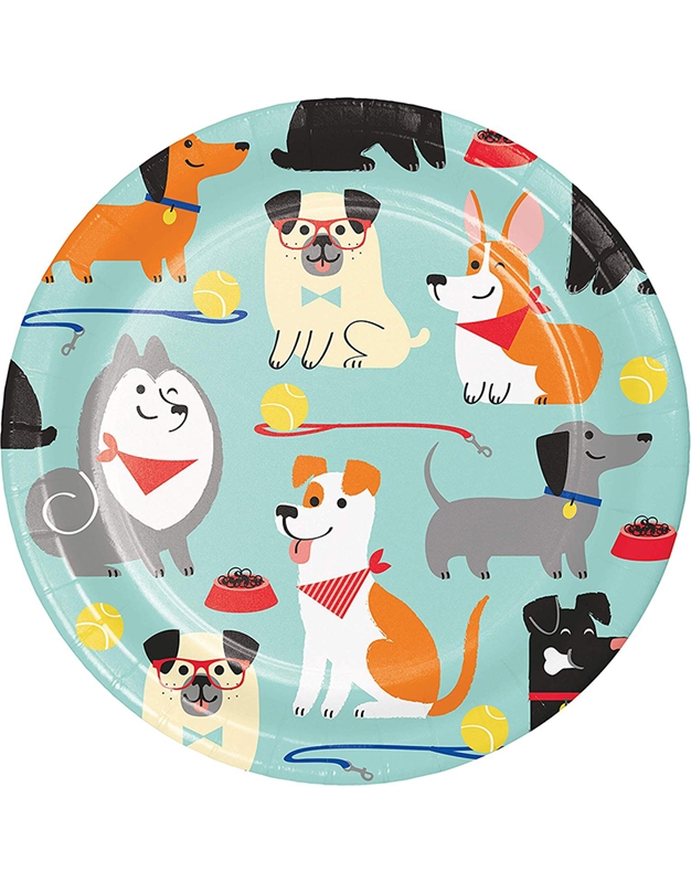Πιάτα Μικρά "Dog Party" 17.5 cm Creative Converting (8 τεμάχια)
