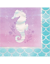 Χαρτοπετσέτες Μικρές "Mermaid Shine" 12.5cm x 12.5cm Creative Converting (16 τεμάχια)