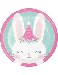 Πιάτα Γλυκού "1st Birthday Bunny" 17.8 cm Creative Converting (8 τεμάχια)