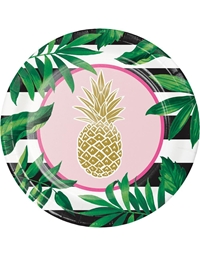 Πιάτα Μεγάλα "Pineapple Wedding" 26 cm Creative Converting (8 τεμάχια)
