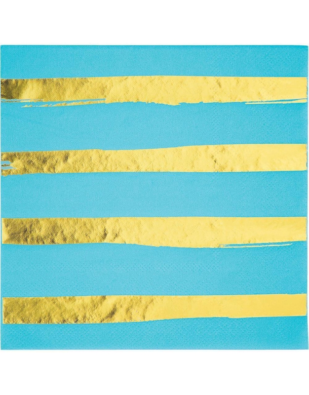 Xαρτοπετσέτες Mεγάλες "Bermuda Blue" 33 x 33cm Creative Converting (16 τεμάχια)