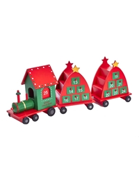 Xριστουγεννιάτικο Hμερολόγιο Ξύλινο Tρένο Advent Calendar C5896