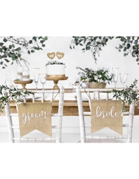 Chair Signs Wedding Bride - Groom (22cm)