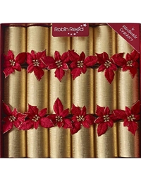 Crackers "Glitter Poinsettia" Robin Reed (6 τεμάχια)