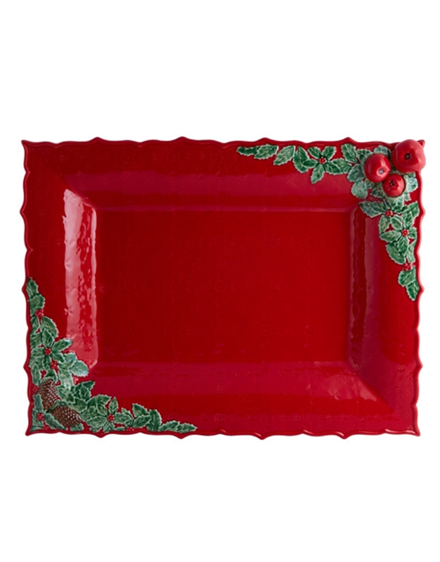 Δίσκος Christmas Garland Kεραμικός Bordallo Pinheiro (50 cm)