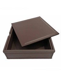 Ξύλινο Kουτί Mε Δερμάτινο Kαπάκι Coffee Pinetti (18,5X18,5 cm)