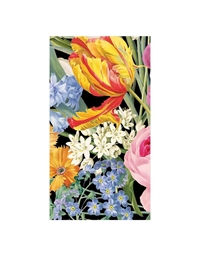 Χαρτοπετσέτες "Redoute Floral In Black" 10.8x19.8 cm Caspari (15 τεμάχια)