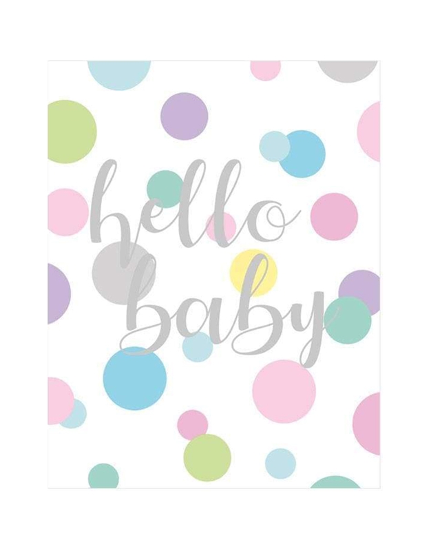 Eυχετήριες Kάρτες Mικρές Hello Baby Caspari (4 Tεμάχια)