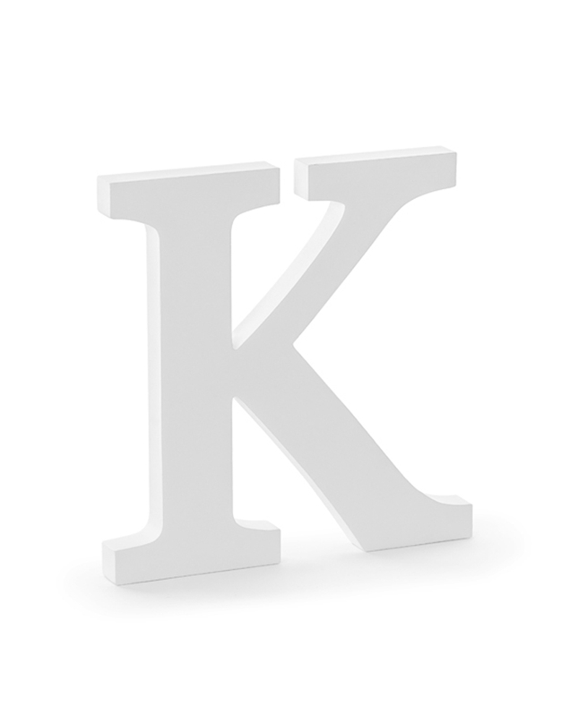 Ξύλινο Γράμμα "K" Λευκό