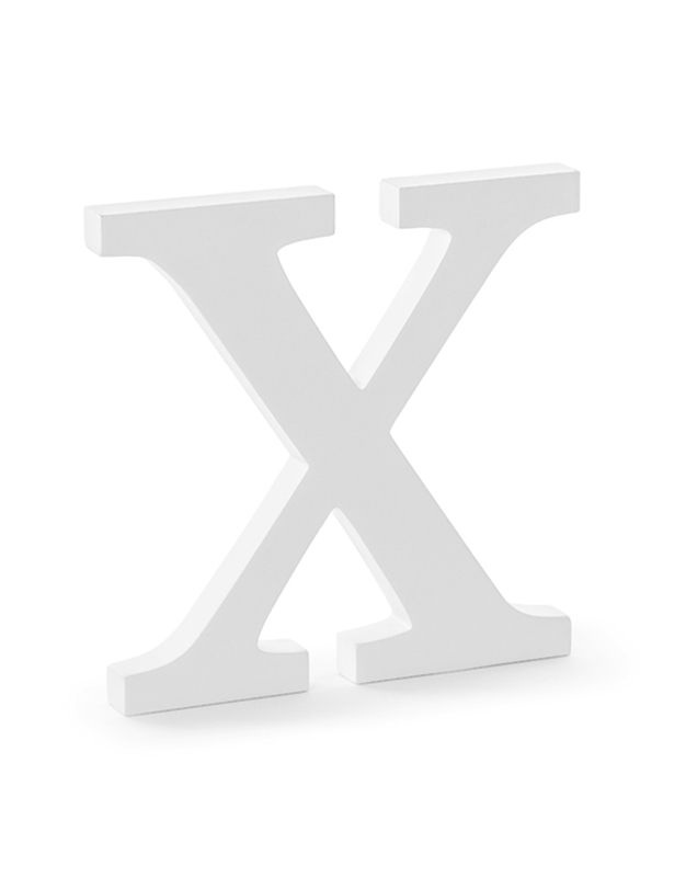 Ξύλινο Γράμμα "X" Λευκό