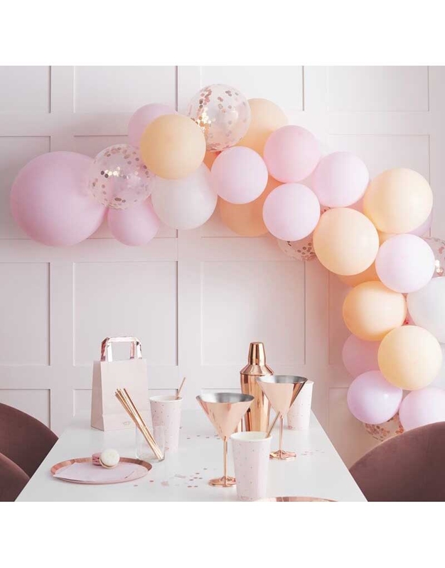 Mπαλόνια Hen Party Matte Peach And Pink Arch Garland HN-837