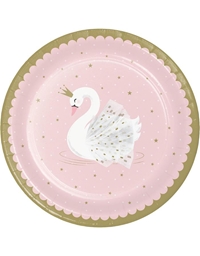 Πιάτα Μεγάλα "Stylish Swan" 23 cm Creative Converting (8 Τεμάχια)