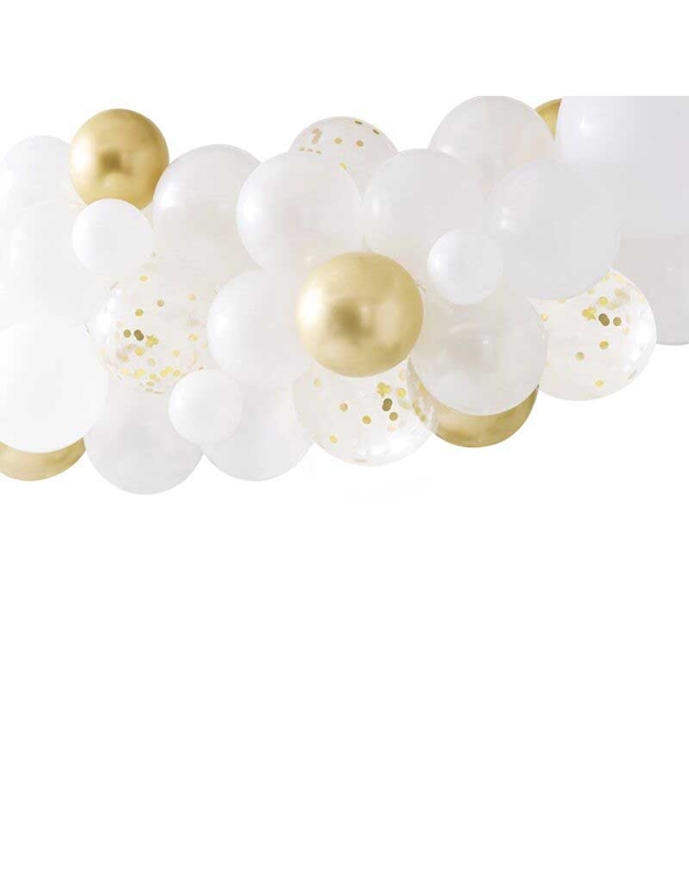 Balloon Arch Xρυσό/Λευκό