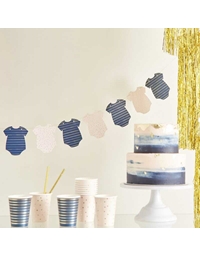 Banner "Baby Shower" Gold Foiled Pink And Navy GR-106