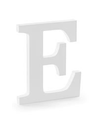 Ξύλινο Γράμμα "E" Λευκό