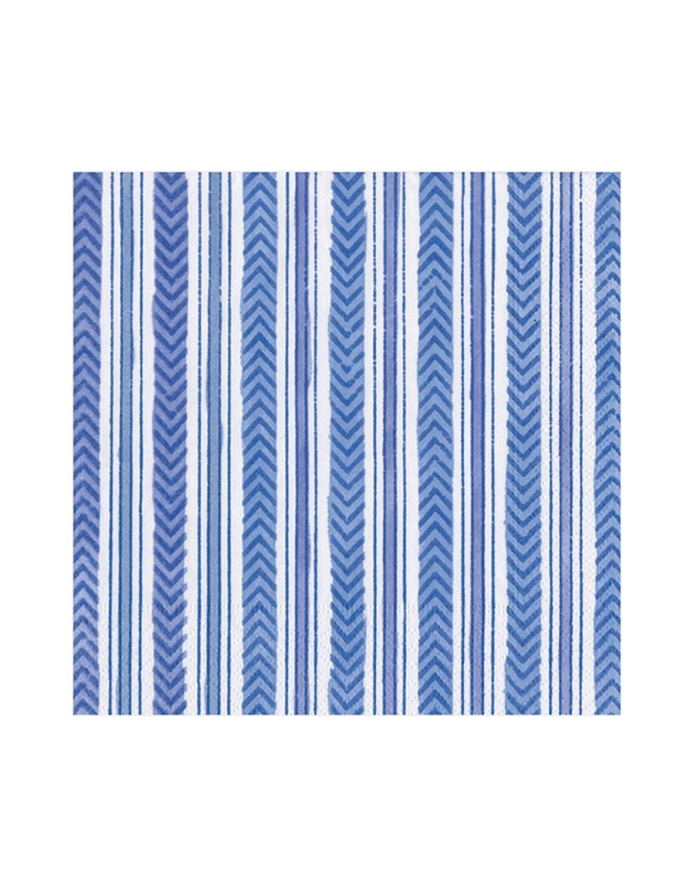 Χαρτοπετσέτες Luncheon Blue Carmen Stripe 16,5 x 16,5 cm Caspari (20 τεμάχια)