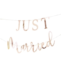 Banner Rose Gold "Just Married" Botanical BR-350